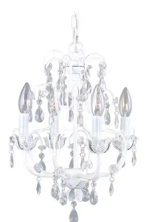 Athena 4 Light 14 inch Antique White Chandelier Ceiling Light Free Shipping