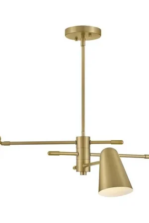 Birdie LED 30 inch Lacquered Brass Chandelier Ceiling Light Special Discount