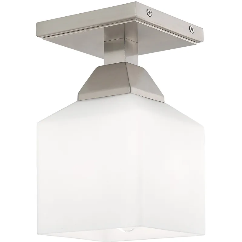 Aragon 1 Light 5 inch Brushed Nickel Semi-Flush Mount Ceiling Light Bulk Order