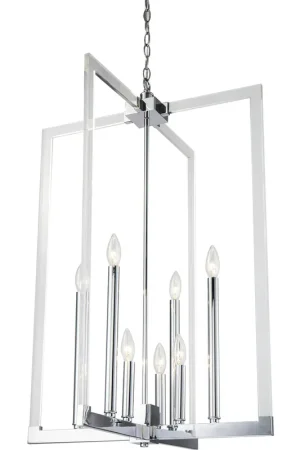 Affordable Canada 8 Light 23 inch Chrome Chandelier Ceiling Light