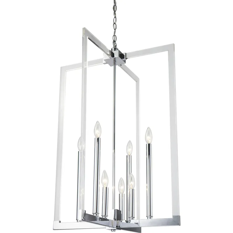 Affordable Canada 8 Light 23 inch Chrome Chandelier Ceiling Light