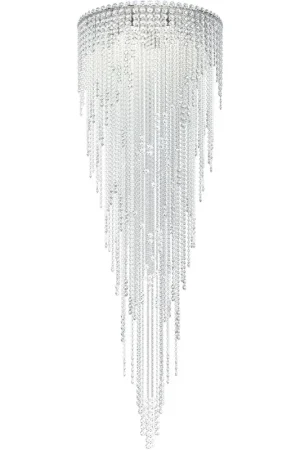 Bargain Chantant 6 Light Polished Stainless Steel Flush Mount Ceiling Light in Optic, Strand