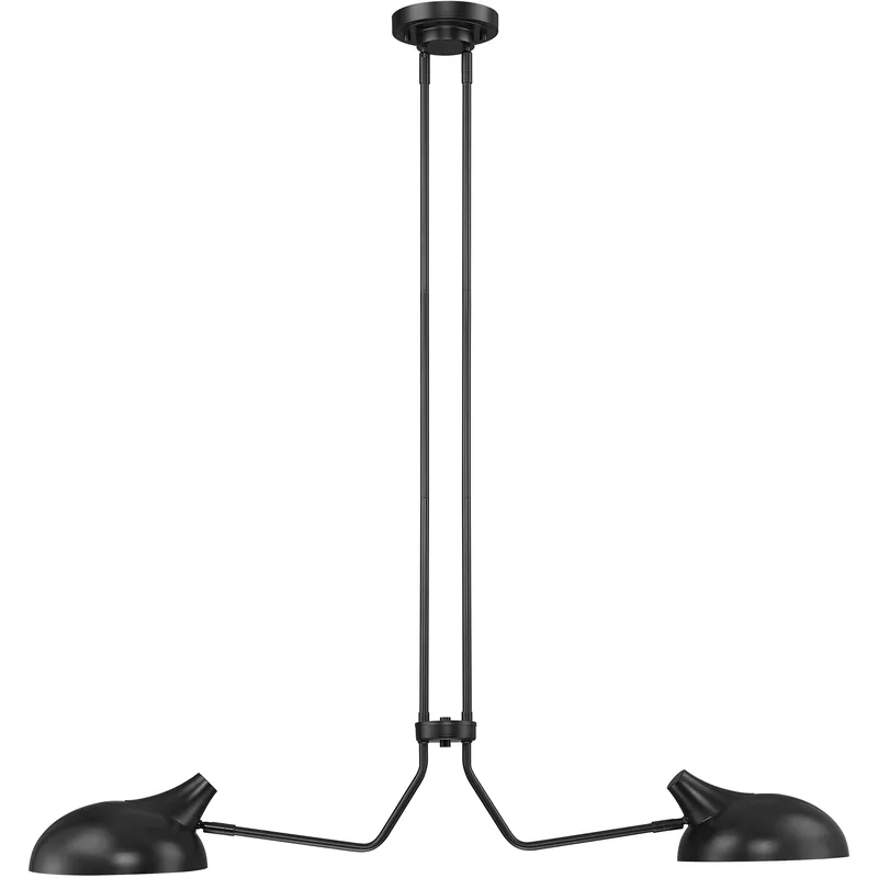 Mega Sale Bellamy 2 Light 46 inch Matte Black Linear Chandelier Ceiling Light