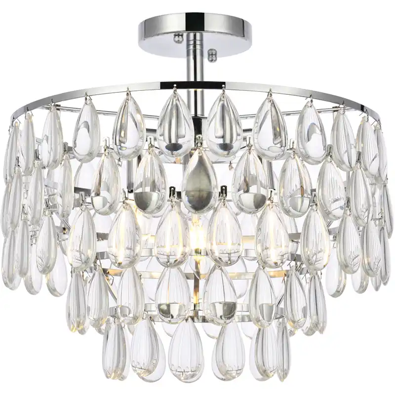 Mila 3 Light 16 inch Chrome Flush Mount Ceiling Light Budget