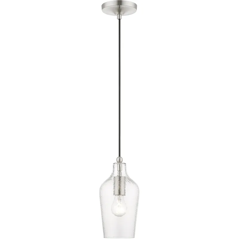 Avery 1 Light 5 inch Brushed Nickel Mini Pendant Ceiling Light Express Delivery