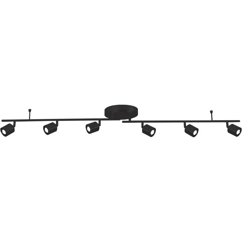 Limited Edition Core 6 Light 120 Black Fixed Rail Ceiling Light