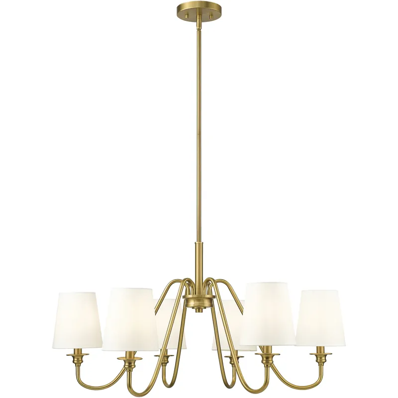 Gianna 6 Light 32 inch Modern Gold Chandelier Ceiling Light Trusted Brand