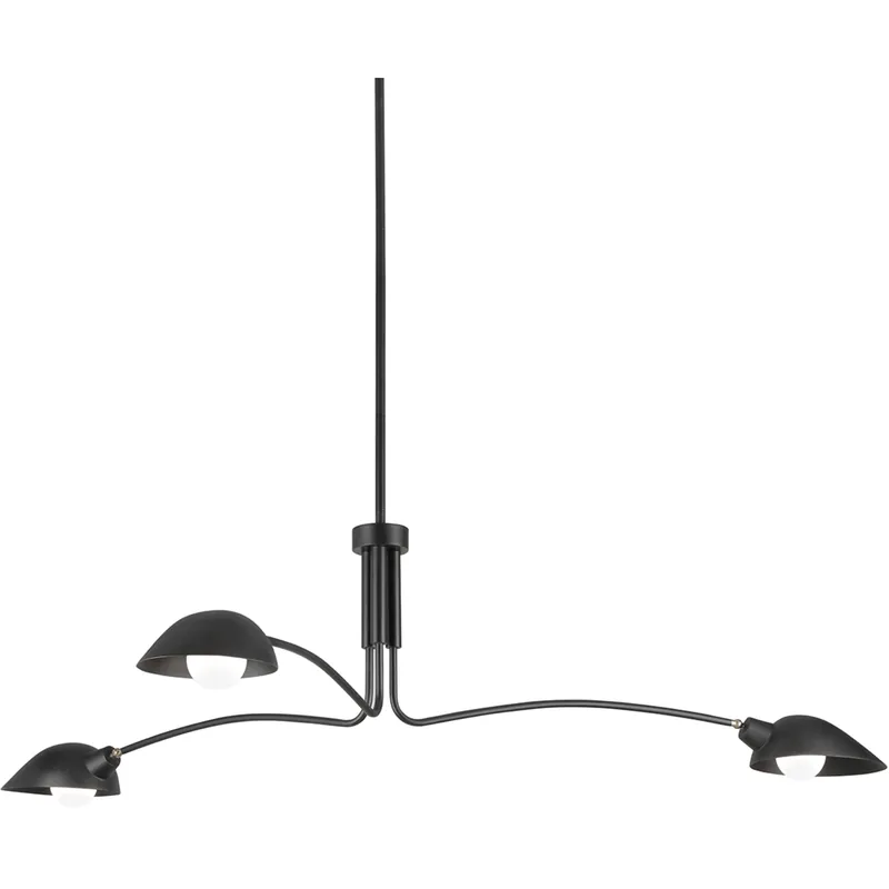Place Order Leo 3 Light 68.8 inch Satin Black Pendant Ceiling Light