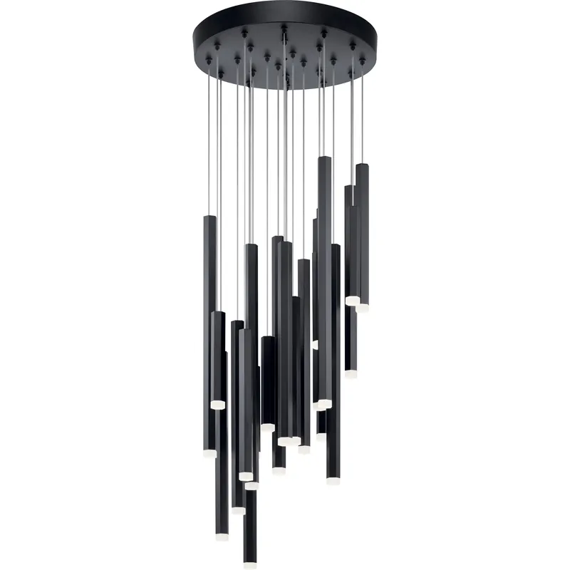 Deal Soho LED 15 inch Black Cluster Pendant Ceiling Light