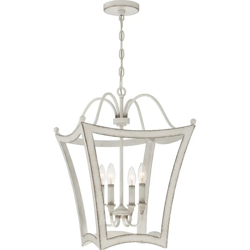 Warranty Included Summerford 4 Light 16 inch Antique White Foyer Pendant Ceiling Light