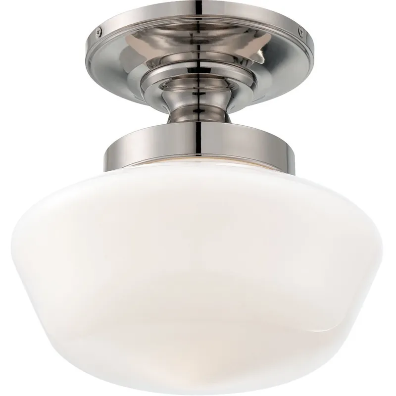Factory Price ML 1 Light 12 inch Polished Nickel Semi Flush Mount Ceiling Light