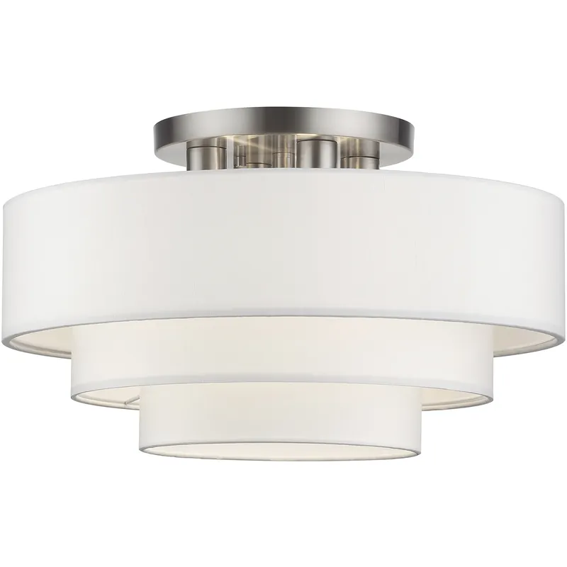 Mega Sale Manorwood 4 Light 21 inch Brushed Nickel Semi-Flush Ceiling Light