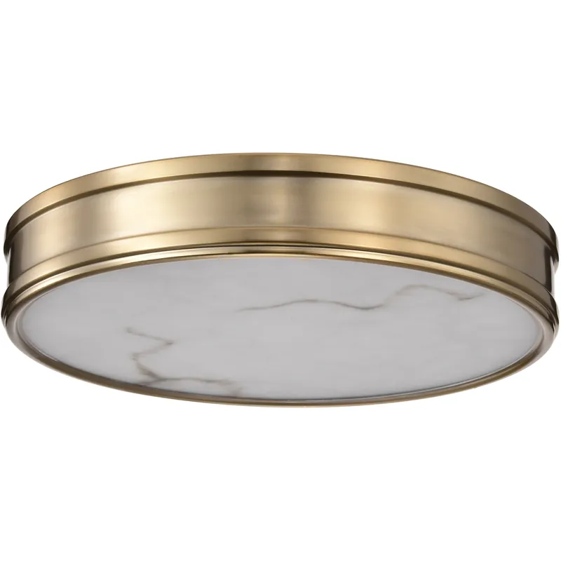 Kendall LED 14.25 inch Burnished Brass Flush Mount Ceiling Light Budget