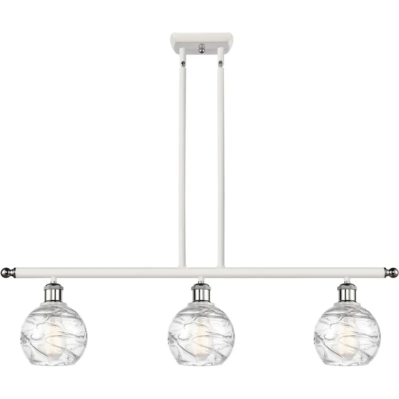 Don’t Miss Out Ballston Small Deco Swirl LED 36 inch White and Polished Chrome Island Light Ceiling Light, Ballston