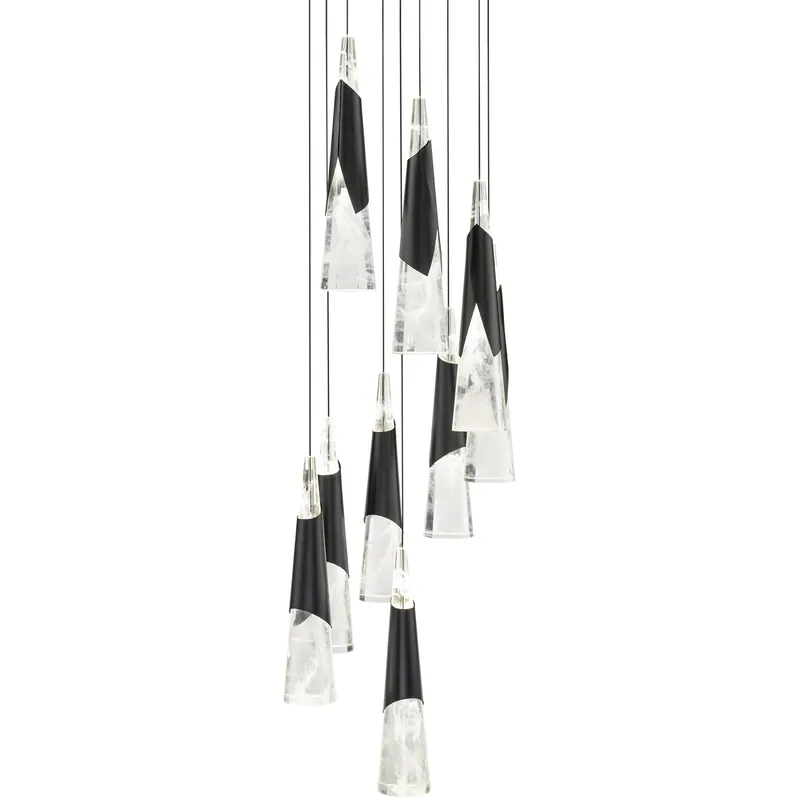 Kilt 9 Light 17 inch Black Multi-Light Pendant Ceiling Light Trending