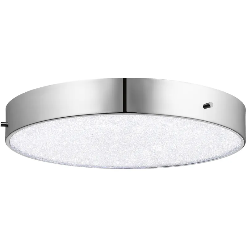 Crystal Moon LED 15.75 inch Chrome Flush Mount Ceiling Light Secure Checkout