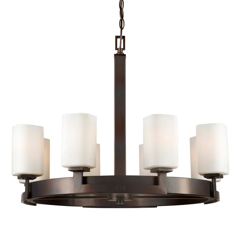 Authentic Signature 8 Light 28 inch Antique Bronze Chandelier Ceiling Light