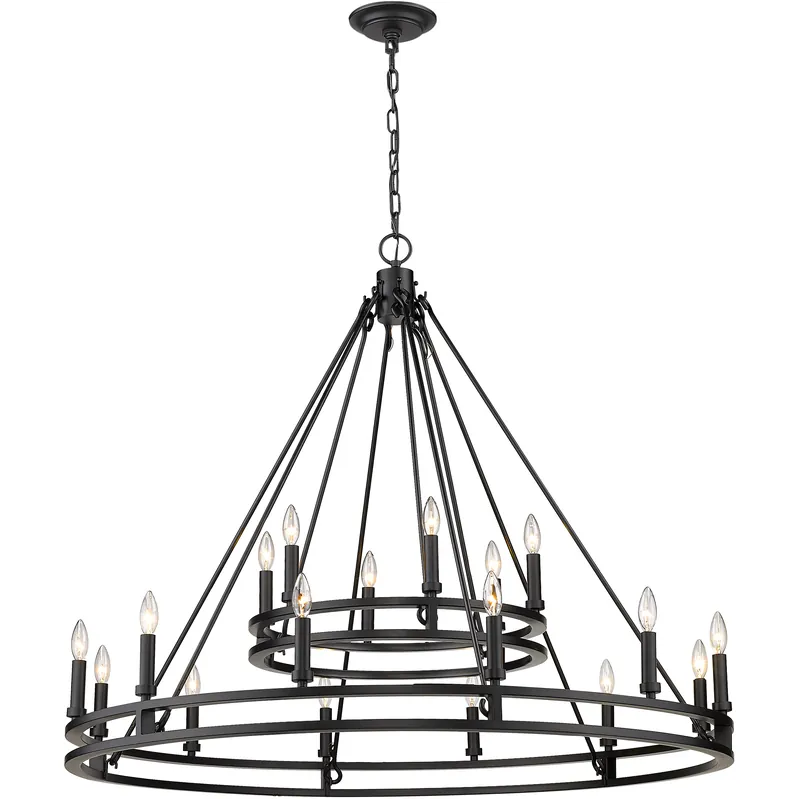 Price Cut Dennison 18 Light 47.75 inch Matte Black Chandelier Ceiling Light