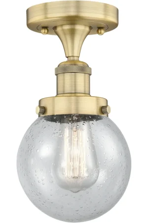 Beacon 1 Light 6 inch Brushed Brass Semi-Flush Mount Ceiling Light Budget