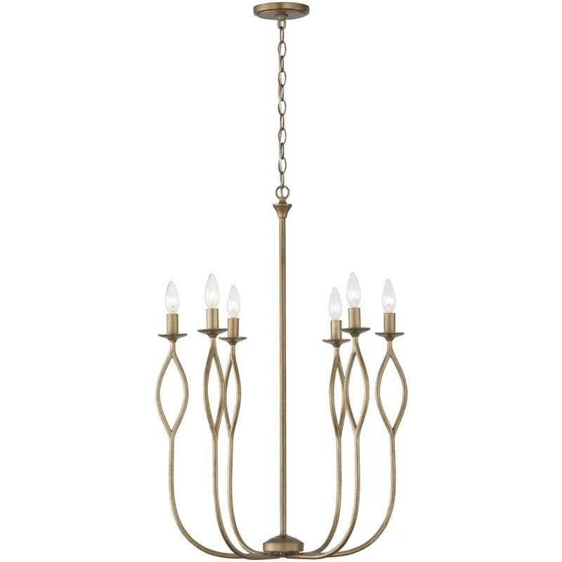 Special Offer Cohen 6 Light 22 inch Mystic Luster Chandelier Ceiling Light
