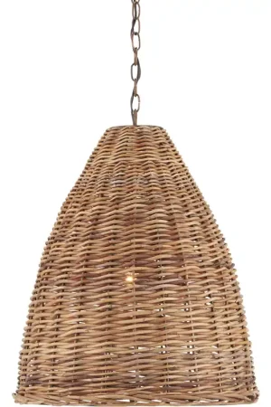 Basket 1 Light 21 inch Natural Pendant Ceiling Light Save Now