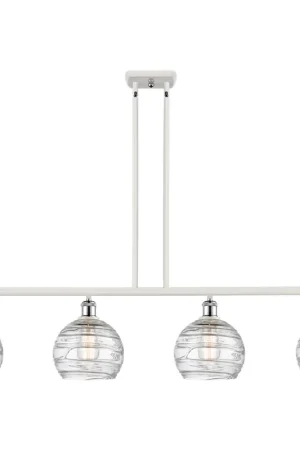 Ballston Deco Swirl LED 48 inch White and Polished Chrome Island Light Ceiling Light, Ballston Markdown