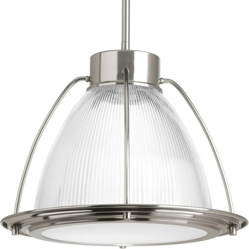 Factory Price Prismatic Glass LED 12.75 inch Brushed Nickel Pendant Ceiling Light, Progress LED