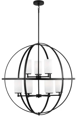 Cheap Alturas LED 32.5 inch Midnight Black Chandelier Ceiling Light