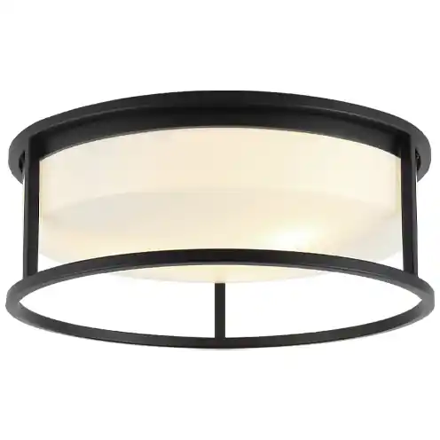 Framerton LED 14.63 inch Matte Black Flush Mount Ceiling Light Certified