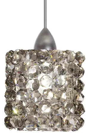 Bulk Order Eternity Jewelry LED 3 inch Brushed Nickel Pendant Ceiling Light in Black Ice, Canopy Mount MP