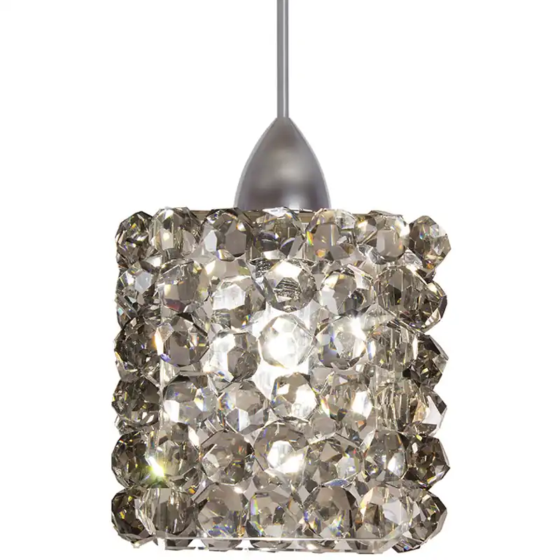 Bulk Order Eternity Jewelry LED 3 inch Brushed Nickel Pendant Ceiling Light in Black Ice, Canopy Mount MP