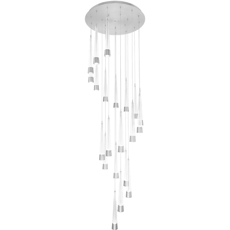 Quill LED 25 inch Chrome Multi-Light Pendant Ceiling Light, dweLED Seasonal Sale