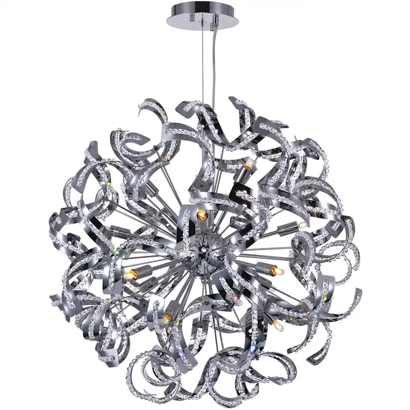 Hot Picks Swivel 14 Light 22 inch Chrome Chandelier Ceiling Light