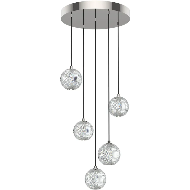 Marni Multi Pendant Ceiling Light in Polished Nickel Time-Limited