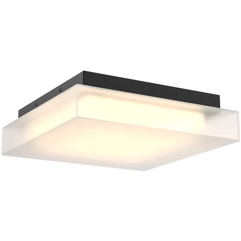 Exclusive Offer Misty 1 Light 11 inch Black Flushmount Ceiling Light, Fuzzy