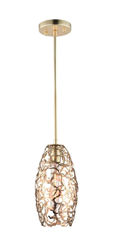 Helios 1 Light 6 inch Matte Gold Mini Pendant Ceiling Light Direct From Manufacturer