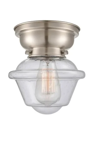 Aditi Small Bell 1 Light 6 inch Antique Brass Flush Mount Ceiling Light in Incandescent, Plated Smoke Glass, Aditi Trusted Brand