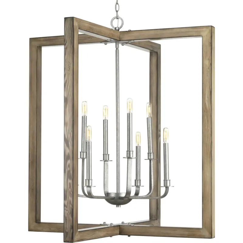 Price Drop Turnbury 8 Light 36 inch Galvanized Chandelier Ceiling Light, Design Series