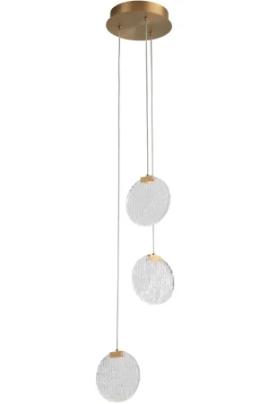 Axiom 3 Light 10 inch Aged Brass Pendant Ceiling Light One Day Deal