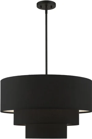 Bainbridge 4 Light 23 inch Black Pendant Chandelier Ceiling Light Trusted Brand