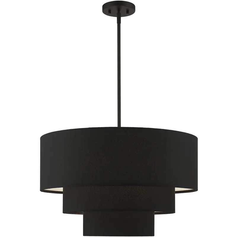 Bainbridge 4 Light 23 inch Black Pendant Chandelier Ceiling Light Trusted Brand