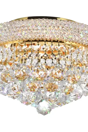 Bulk Order Empire 4 Light 14 inch Gold Flush Mount Ceiling Light