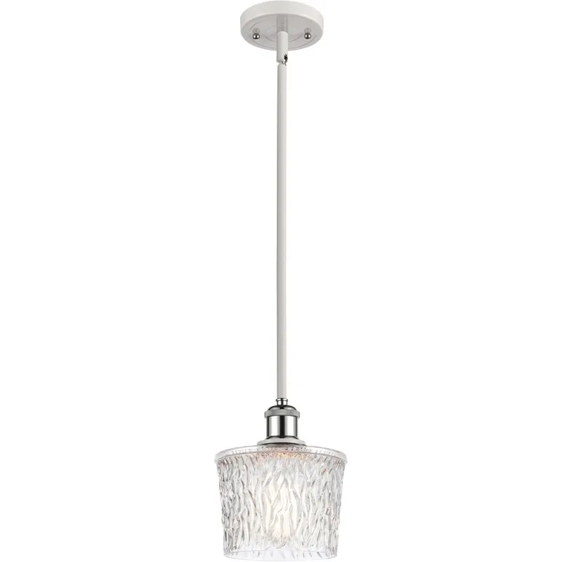 Last Chance Ballston Niagra LED 7 inch White and Polished Chrome Pendant Ceiling Light, Ballston