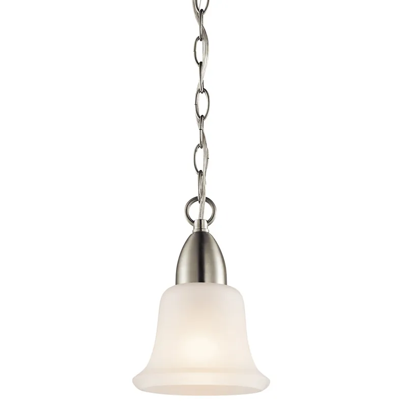 One Day Deal Nicholson 1 Light 6 inch Brushed Nickel Mini Pendant Ceiling Light