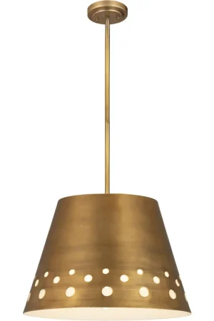 Buy Direct Katie 1 Light 18 inch Rubbed Brass Chandelier Ceiling Light