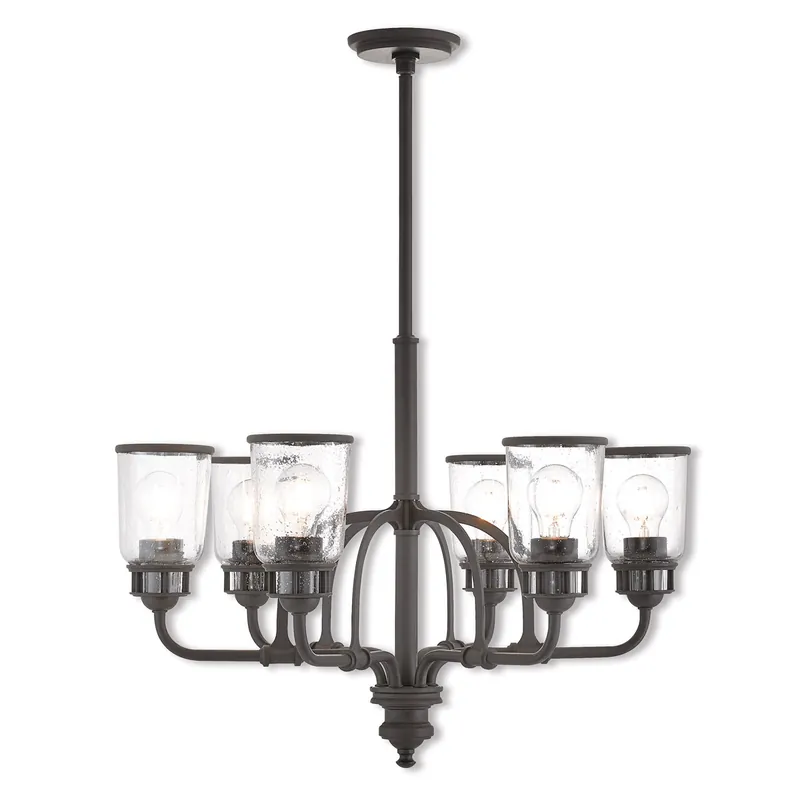 Direct From Factory Lawrenceville 6 Light 26 inch Bronze Chandelier Ceiling Light