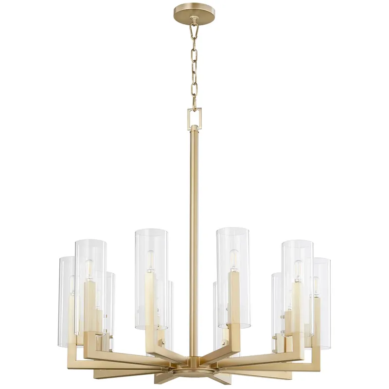 Viral Harbin 10 Light 32 inch Aged Brass Chandelier Ceiling Light