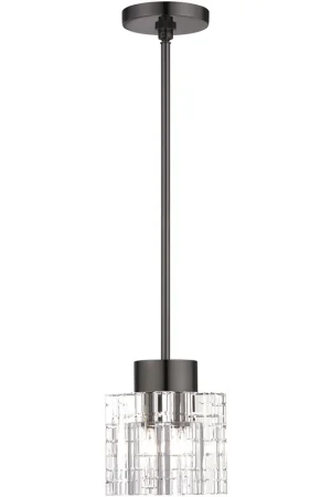 Bargain Rotterdam 1 Light 5 inch Black Chrome Semi Flush Mount Ceiling Light