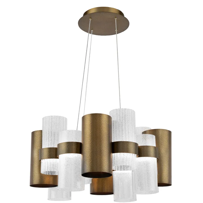 Harmony LED 34.5 inch Aged Brass Chandelier Ceiling Light in 35in. New Release