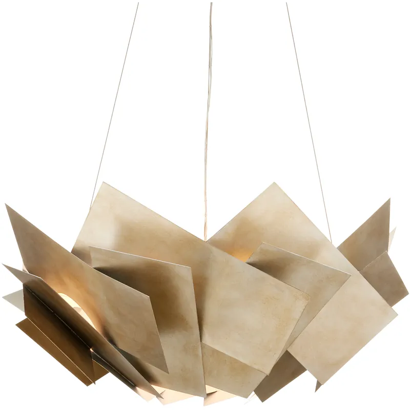 New Arrival Artiste 3 Light 33 inch Silver Leaf Chandelier Ceiling Light
